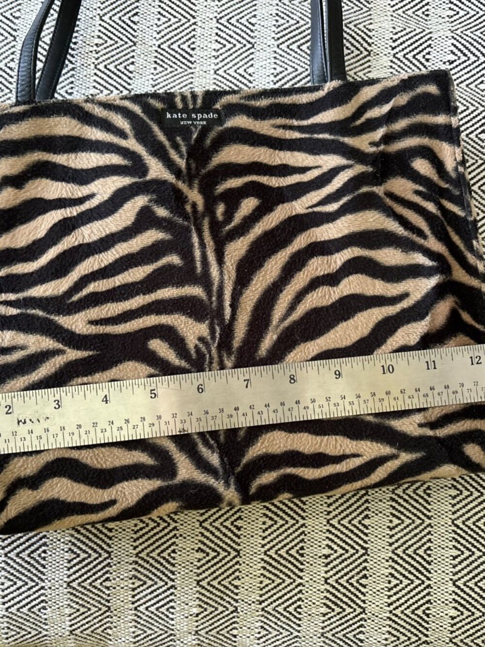 Vintage Kate Spade Animal Print Tote Bag with Red Interior. Excellent Condition - Picture 8 of 10